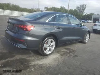 2024 Audi A3 Premium with VIN WAUAUDGY7RA119616, listed as a Copart auction lot 85017144 with 0 mi miles and Salvage Title. Bid and sale history available at carsss.com. Image 3.