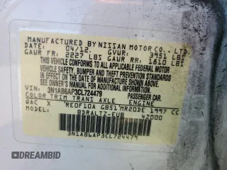 2012 Nissan Sentra S with VIN 3N1AB6AP3CL724479, listed as a Copart auction lot 54965635 with 187,971 mi miles and Salvage Title. Bid and sale history available at DreamBid. Image 12.