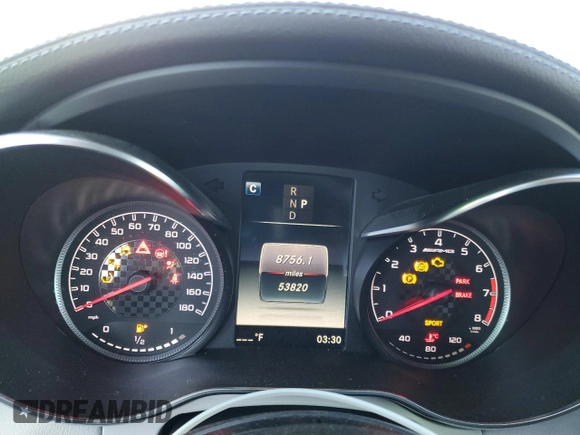 2017 Mercedes-Benz C 43 AMG with VIN WDDWJ6EB7HF514883, listed as a Copart auction lot 87246414 with 53,820 mi miles and Salvage Title. Bid and sale history available at carsss.com. Image 9.