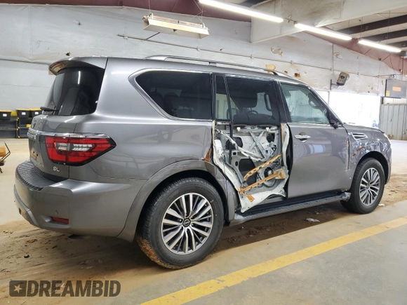 2022 Nissan Armada SL with VIN JN8AY2BD0N9676139, listed as a Copart auction lot 88041085 with 19,447 mi miles and Salvage Title. Bid and sale history available at carsss.com. Image 3.