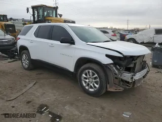 2021 Chevrolet Traverse LS with VIN 1GNEVFKW7MJ136581, listed as a Copart auction lot 84253424 with 65,503 mi miles and Salvage Title. Bid and sale history available at carsss.com. Image 4.