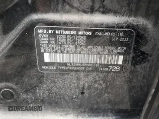 2023 Mitsubishi Mirage Black Edition with VIN ML32AWHJ5PH001181, listed as a Copart auction lot 47870945 with 52,757 mi miles and Salvage title. Bid and sale history available at DreamBid. Image 13.