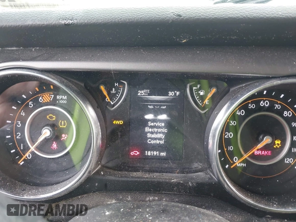 2021 Jeep Wrangler Sport S with VIN 1C4GJXAN9MW768559, listed as a IAAI auction lot 41238254 with 18,191 mi miles and . Bid and sale history available at DreamBid. Image 15.