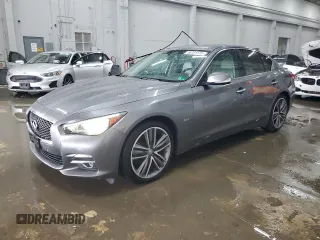 2017 Infiniti Q50 Signature Edition z VIN JN1EV7AR4HM834373, wystawiony jako Copart lot #56761575 z przebiegiem 44 333 mil mil oraz Szkoda całkowita • Salvage title. Historia ofert i sprzedaży dostępna na DreamBid. Obrazek 1.