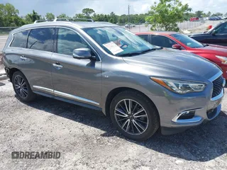 2019 Infiniti QX60 Pure with VIN 5N1DL0MNXKC512120, listed as a IAAI auction lot 42552676 with 88,944 mi miles and . Bid and sale history available at DreamBid. Image 1.
