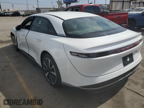 2023 Lucid Air Pure z VIN 50EA1PFA1PA006707, wystawiony jako Copart lot #76025394 z przebiegiem Nie podano mil oraz Szkody całkowita. Historia ofert i sprzedaży dostępna na DreamBid. Obrazek 2.