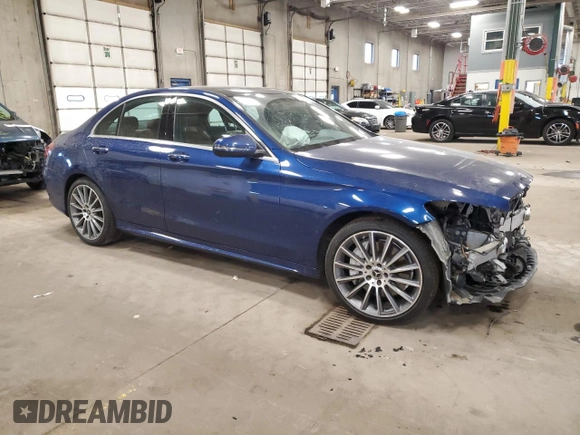 2019 Mercedes-Benz C 300 with VIN 55SWF8EB2KU302331, listed as a Copart auction lot 87732105 with 72,698 mi miles and Salvage Title. Bid and sale history available at carsss.com. Image 4.