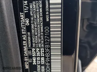 2015 Mercedes-Benz E-Class E 250 BlueTEC Luxury with VIN WDDHF9HB3FB127100, listed as a Copart auction lot 54582484 with 75,501 mi miles. Bid and sale history available at carsss.com. Image 12.