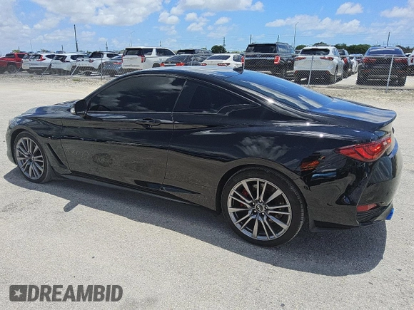 2017 Infiniti Q60 Red Sport 400 with VIN JN1FV7EL1HM701080, listed as a Copart auction lot 61176515 with 97,465 mi miles and Clean title. Bid and sale history available at DreamBid. Image 2.