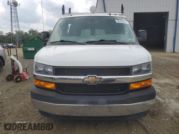 2019 Chevrolet Express Cargo Van with VIN 1GCWGAFG5K1299451, listed as a Copart auction lot 65785654 with 22,343 mi miles and Salvage Title. Bid and sale history available at carsss.com. Image 5.