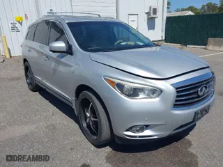 2015 Infiniti QX60 with VIN 5N1AL0MM3FC512220, listed as a IAAI auction lot 42083095 with 124,102 mi miles. Bid and sale history available at carsss.com. Image 1.