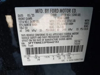 2023 Ford Maverick XL with VIN 3FTTW8E33PRA42153, listed as a IAAI auction lot 41848767 with 23,787 mi miles and . Bid and sale history available at DreamBid. Image 9.