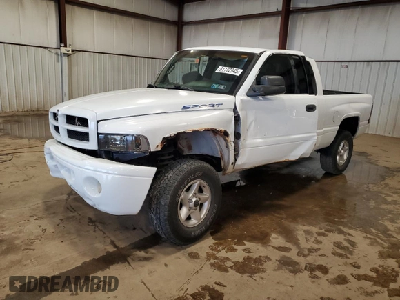 2001 Dodge 1500 with VIN 3B7HF13Y31M294078, listed as a Copart auction lot 61182945 with 176,433 mi miles and Salvage title. Bid and sale history available at DreamBid. Image 1.