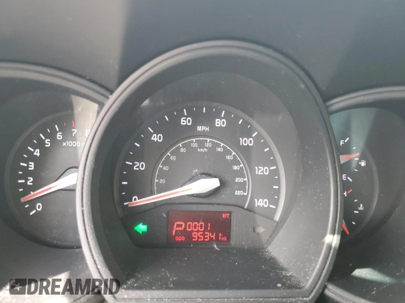 2015 Kia Rio LX with VIN KNADM4A37F6437017, listed as a Copart auction lot 50953015 with 95,341 mi miles and Salvage Title. Bid and sale history available at carsss.com. Image 9.