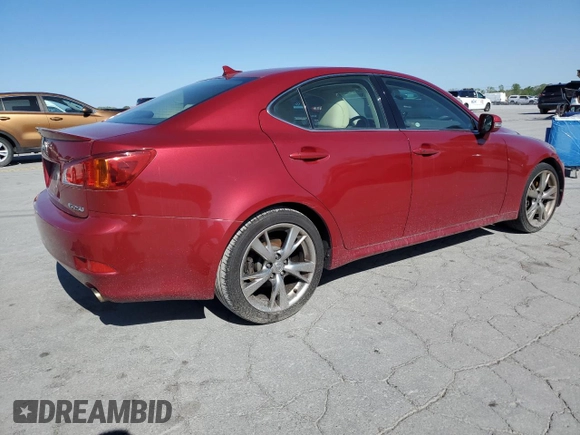 2010 Lexus IS 250 with VIN JTHBF5C27A5115408, listed as a Copart auction lot 52634165 with Not Provided miles and Salvage Title. Bid and sale history available at carsss.com. Image 3.