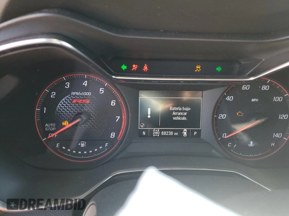 2022 Chevrolet TrailBlazer RS with VIN KL79MUSL7NB044094, listed as a Copart auction lot 88926565 with 68,263 mi miles and Salvage Title. Bid and sale history available at DreamBid. Image 9.