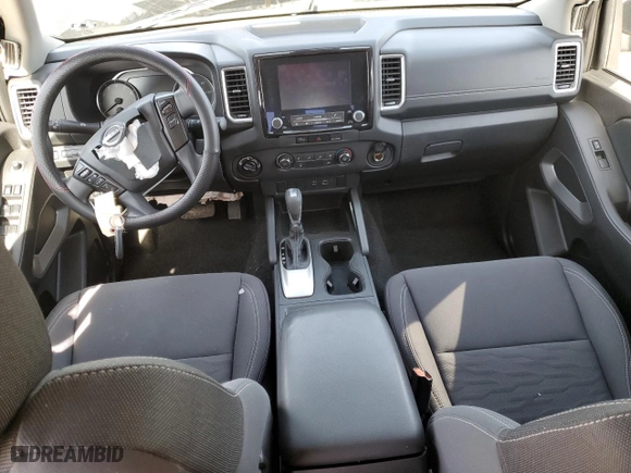 2023 Nissan Frontier SV with VIN 1N6ED1EK0PN651018, listed as a Copart auction lot 48667255 with 22,713 mi miles and Salvage Title. Bid and sale history available at carsss.com. Image 8.