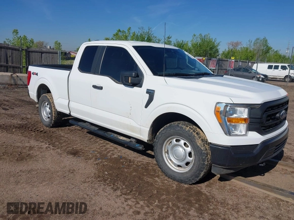 2021 Ford F-150 XL with VIN 1FTFX1E59MFC09787, listed as a IAAI auction lot 42162828 with 96,215 mi miles and . Bid and sale history available at DreamBid. Image 1.