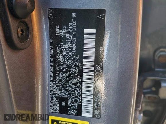 2014 Lexus RX 350 z VIN 2T2BK1BAXEC230636, wystawiony jako Copart lot #58339035 z przebiegiem 65 833 mil mil oraz Szkoda całkowita • Salvage title. Historia ofert i sprzedaży dostępna na DreamBid. Obrazek 14.