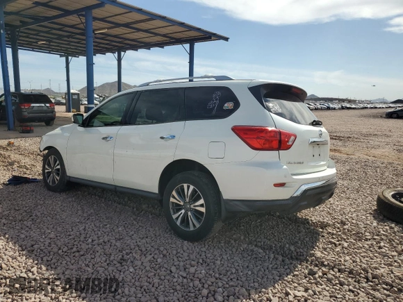 2017 Nissan Pathfinder SV z VIN 5N1DR2MN4HC657799, wystawiony jako Copart lot #58444065 z przebiegiem 90 473 mil mil oraz Szkoda całkowita • Salvage title. Historia ofert i sprzedaży dostępna na DreamBid. Obrazek 2.