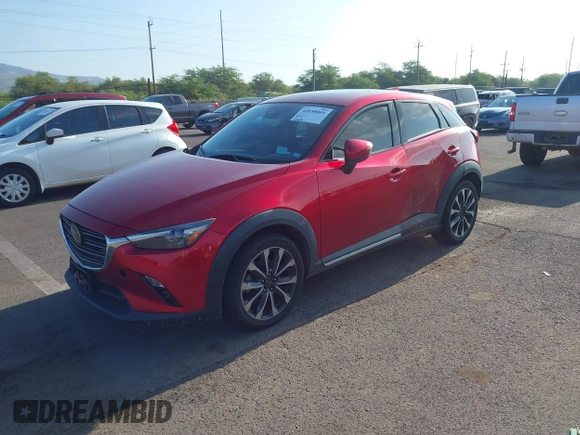 2019 Mazda CX-3 Grand Touring with VIN JM1DKFD71K0427650, listed as a IAAI auction lot 42058069 with 67,688 mi miles and . Bid and sale history available at DreamBid. Image 17.
