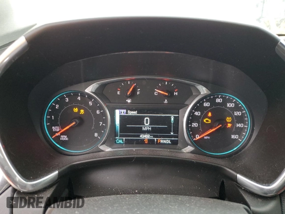 2018 Chevrolet Equinox Premier with VIN 3GNAXVEV8JS528324, listed as a Copart auction lot 50145285 with 43,462 mi miles and Salvage Title. Bid and sale history available at DreamBid. Image 9.