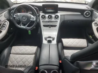 2017 Mercedes-Benz C 43 AMG with VIN 55SWF6EB3HU186733, listed as a Copart auction lot 44679185 with 47,889 mi miles and Salvage Title. Bid and sale history available at DreamBid. Image 8.