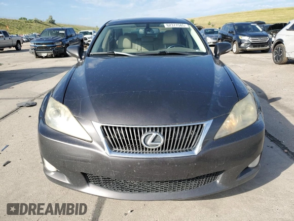 2010 Lexus IS 250 with VIN JTHCF5C29A5042532, listed as a Copart auction lot 62377585 with 204,755 mi miles and Salvage title. Bid and sale history available at DreamBid. Image 5.