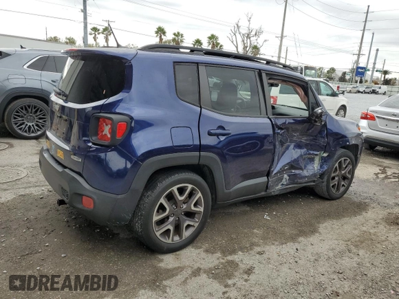 2016 Jeep Renegade Latitude with VIN ZACCJABW7GPE20005, listed as a Copart auction lot 88877675 with 53,091 mi miles and Salvage Title. Bid and sale history available at DreamBid. Image 3.