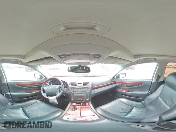 2007 Lexus LS 460 with VIN JTHBL46F675004312, listed as a Copart auction lot 59763745 with 138,575 mi miles and Salvage title. Bid and sale history available at DreamBid. Image 14.