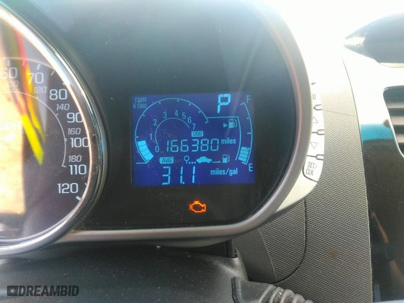 2014 Chevrolet Spark LT with VIN KL8CD6S93EC491548, listed as a IAAI auction lot 42064580 with 166,380 mi miles. Bid and sale history available at carsss.com. Image 7.
