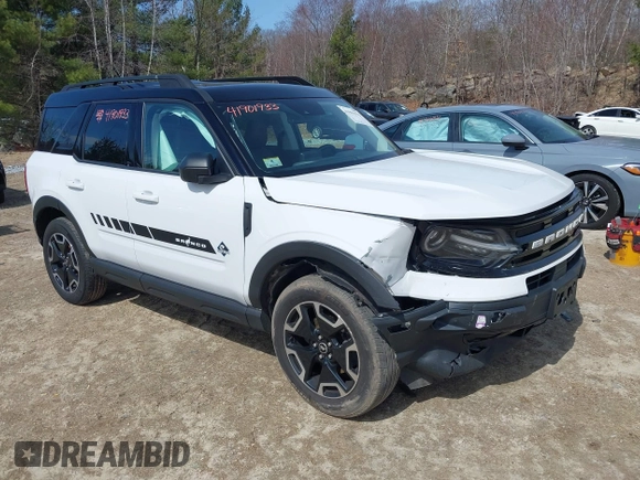 2021 Ford Bronco Sport Outer Banks z VIN 3FMCR9C66MRA02537, wystawiony jako IAAI lot #41901933 z przebiegiem 59 078 mil mil oraz . Historia ofert i sprzedaży dostępna na DreamBid. Obrazek 1.