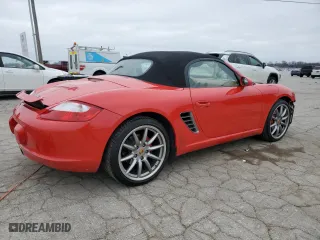 2007 Porsche Boxster S with VIN WP0CB29837U731164, listed as a Copart auction lot 41564995 with 67,473 mi miles and Salvage Title. Bid and sale history available at carsss.com. Image 3.