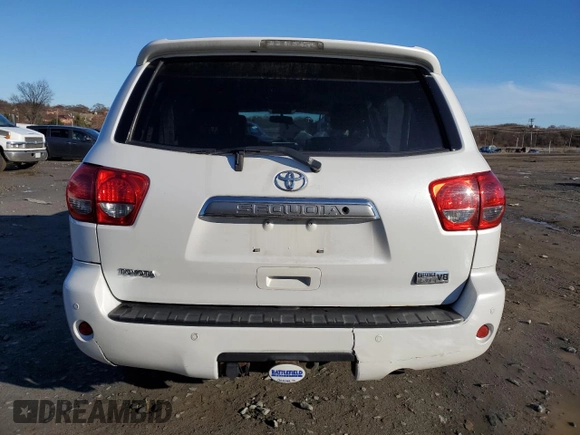 2008 Toyota Sequoia Platinum with VIN 5TDBY67A78S022587, listed as a Copart auction lot 86920864 with 207,790 mi miles and Salvage Title. Bid and sale history available at carsss.com. Image 6.