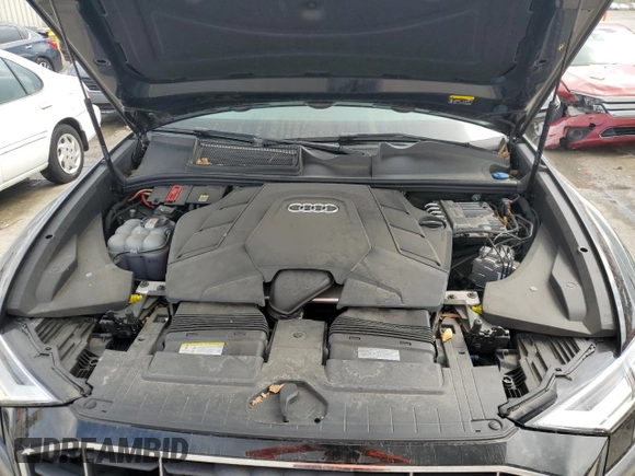 2022 Audi Q8 Premium with VIN WA1AVBF11ND020639, listed as a Copart auction lot 58058925 with 21,987 mi miles and Salvage title. Bid and sale history available at DreamBid. Image 12.