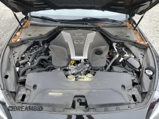 2016 Infiniti Q50 Red Sport 400 with VIN JN1FV7AR3GM451365, listed as a Copart auction lot 62960125 with 87,833 mi miles and Salvage title. Bid and sale history available at DreamBid. Image 11.