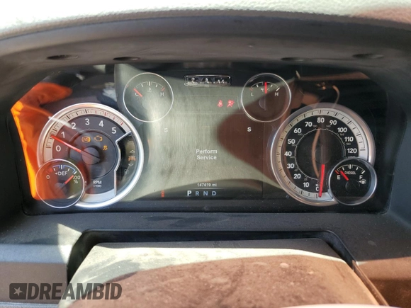 2015 Ram 2500 SLT with VIN 3C6UR5ML1FG594604, listed as a Copart auction lot 55496315 with 147,419 mi miles and Salvage title. Bid and sale history available at DreamBid. Image 9.