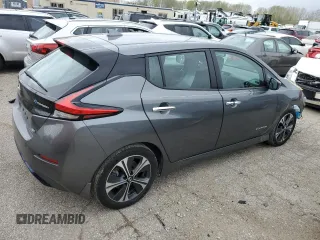2018 Nissan LEAF SL with VIN 1N4AZ1CP6JC306313, listed as a Copart auction lot 48674234 with 37,808 mi miles and Salvage Title. Bid and sale history available at DreamBid. Image 3.