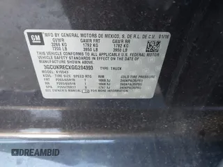 2016 Chevrolet Silverado 1500 LT with VIN 3GCUKRECXGG204393, listed as a IAAI auction lot 41627293 with 78,134 mi miles and . Bid and sale history available at DreamBid. Image 9.
