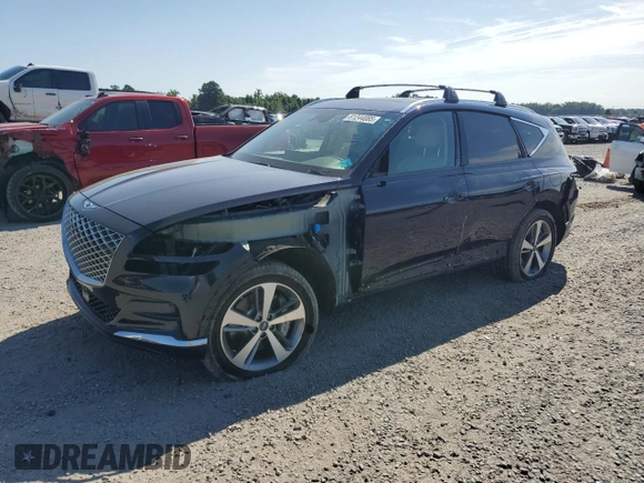 2024 Genesis GV80 with VIN KMUHBDSB2RU200772, listed as a Copart auction lot 61244085 with 22,296 mi miles and Salvage title. Bid and sale history available at DreamBid. Image 1.