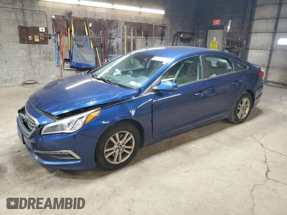 2015 Hyundai Sonata 2.4L SE with VIN 5NPE24AF6FH247707, listed as a Copart auction lot 52357415 with 124,265 mi miles and Salvage Title. Bid and sale history available at carsss.com. Image 1.