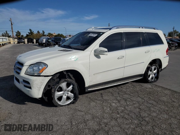 2012 Mercedes-Benz GL 450 z VIN 4JGBF7BE4CA761617, wystawiony jako Copart lot #48529805 z przebiegiem 194 676 mil mil oraz Szkoda całkowita • Salvage title. Historia ofert i sprzedaży dostępna na DreamBid. Obrazek 1.