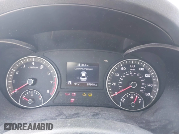 2019 Kia Optima LX with VIN 5XXGT4L34KG323567, listed as a IAAI auction lot 41770143 with 67,910 mi miles. Bid and sale history available at carsss.com. Image 7.