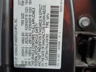 2016 Acura RDX Advance z VIN 5J8TB4H76GL006783, wystawiony jako Copart lot #58701275 z przebiegiem 143 788 mil mil oraz Szkoda całkowita • Salvage title. Historia ofert i sprzedaży dostępna na DreamBid. Obrazek 13.