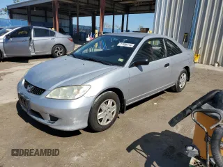 2005 Honda Civic Cpe VP with VIN 1HGEM22125L049588, listed as a Copart auction lot 77098714 with 211,682 mi miles and Clean Title. Bid and sale history available at carsss.com. Image 1.
