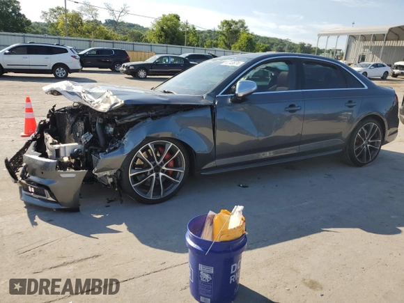 2018 Audi S4 Premium Plus with VIN WAUB4AF48JA120568, listed as a Copart auction lot 60743874 with 69,860 mi miles and Salvage Title. Bid and sale history available at carsss.com. Image 1.