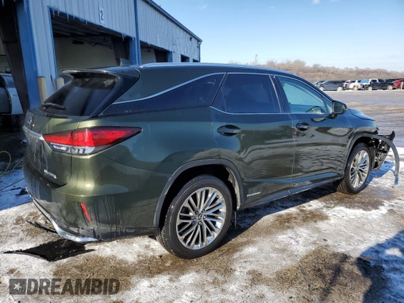 2022 Lexus RX with VIN JTJJGKFA1N2024389, listed as a Copart auction lot 41674145 with 57,791 mi miles and Salvage Title. Bid and sale history available at carsss.com. Image 3.