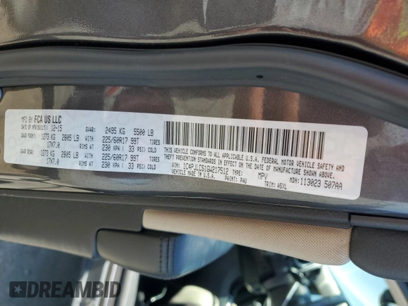 2016 Jeep Cherokee 75th Anniversary с VIN 1C4PJLCS1GW217512, выставлен на аукционе Copart как лот 60060525 с пробегом 111 864 миль миль и Списание • Salvage title. История ставок и продаж доступна на DreamBid. Изображение 13.