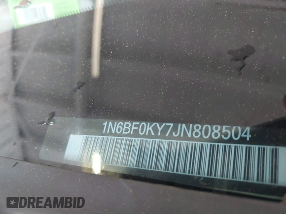 2018 Nissan NV Cargo S z VIN 1N6BF0KY7JN808504, wystawiony jako IAAI lot #39906506 z przebiegiem 83 900 mil mil oraz . Historia ofert i sprzedaży dostępna na DreamBid. Obrazek 9.