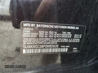 2015 BMW X5 xDrive35i z VIN 5UXKR0C58F0K60935, wystawiony jako Copart lot #50938855 z przebiegiem 129 232 mil mil oraz Czysty tytuł • Clean title. Historia ofert i sprzedaży dostępna na DreamBid. Obrazek 12.